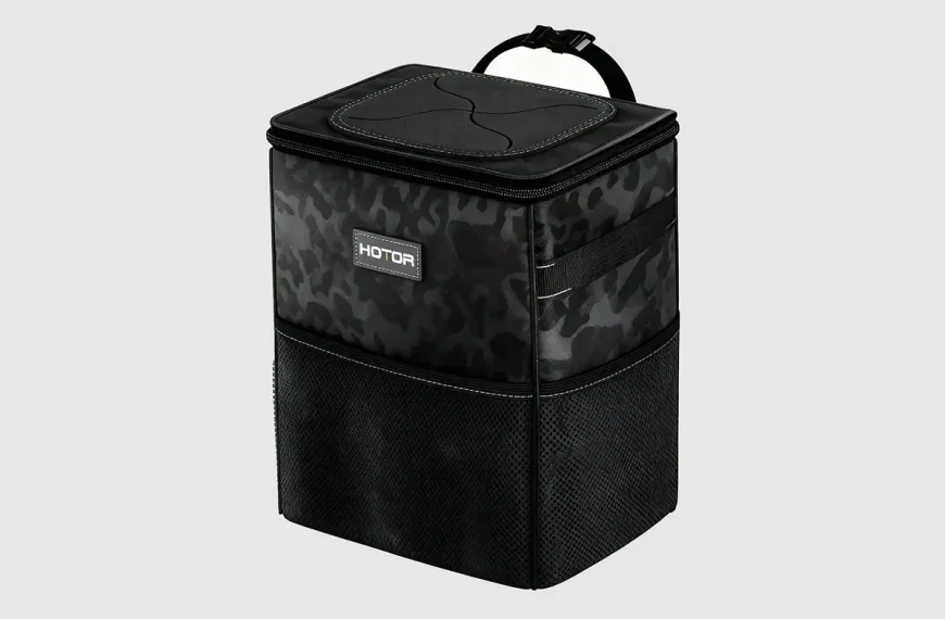 HOTOR Car Trash Can with Lid…